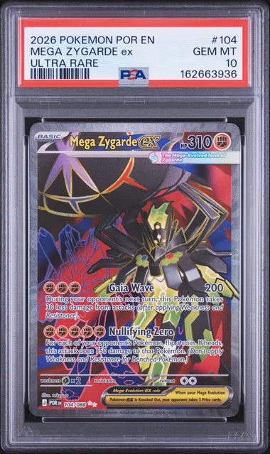 2026 POKEMON POR EN-PERFECT ORDER #104 MEGA ZYGARDE ex ULTRA RARE PSA 10 SC1