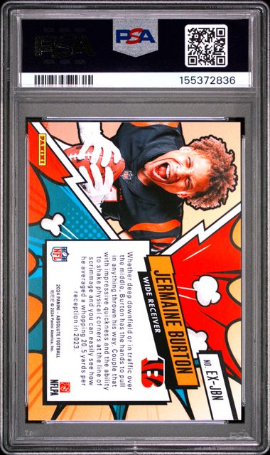 2024 PANINI ABSOLUTE EXPLOSIVE #EXJBN JERMAINE BURTON PSA 9