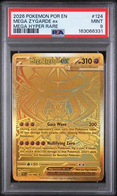 2026 POKEMON POR EN-PERFECT ORDER #124 MEGA ZYGARDE ex MEGA HYPER RARE PSA 9