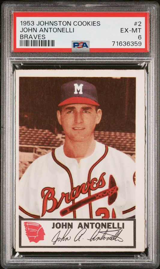 1953 Johnston Cookies Milwaukee Braves Complete PSA Graded Set