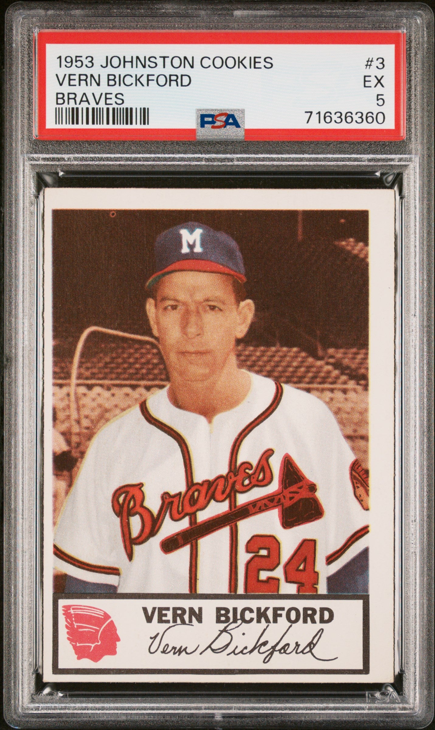 1953 Johnston Cookies Milwaukee Braves Complete PSA Graded Set