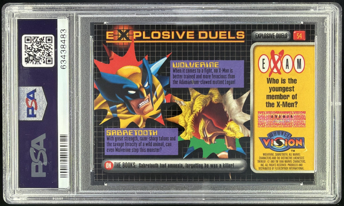 1996 Marvel Vision Wolverine vs. Sabertooth PSA 10 SC7