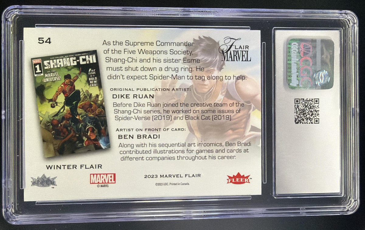 2023 Fleer Marvel Flair Shang-Chi Upper Deck - #54 Winter Flair Parallel CGC 10