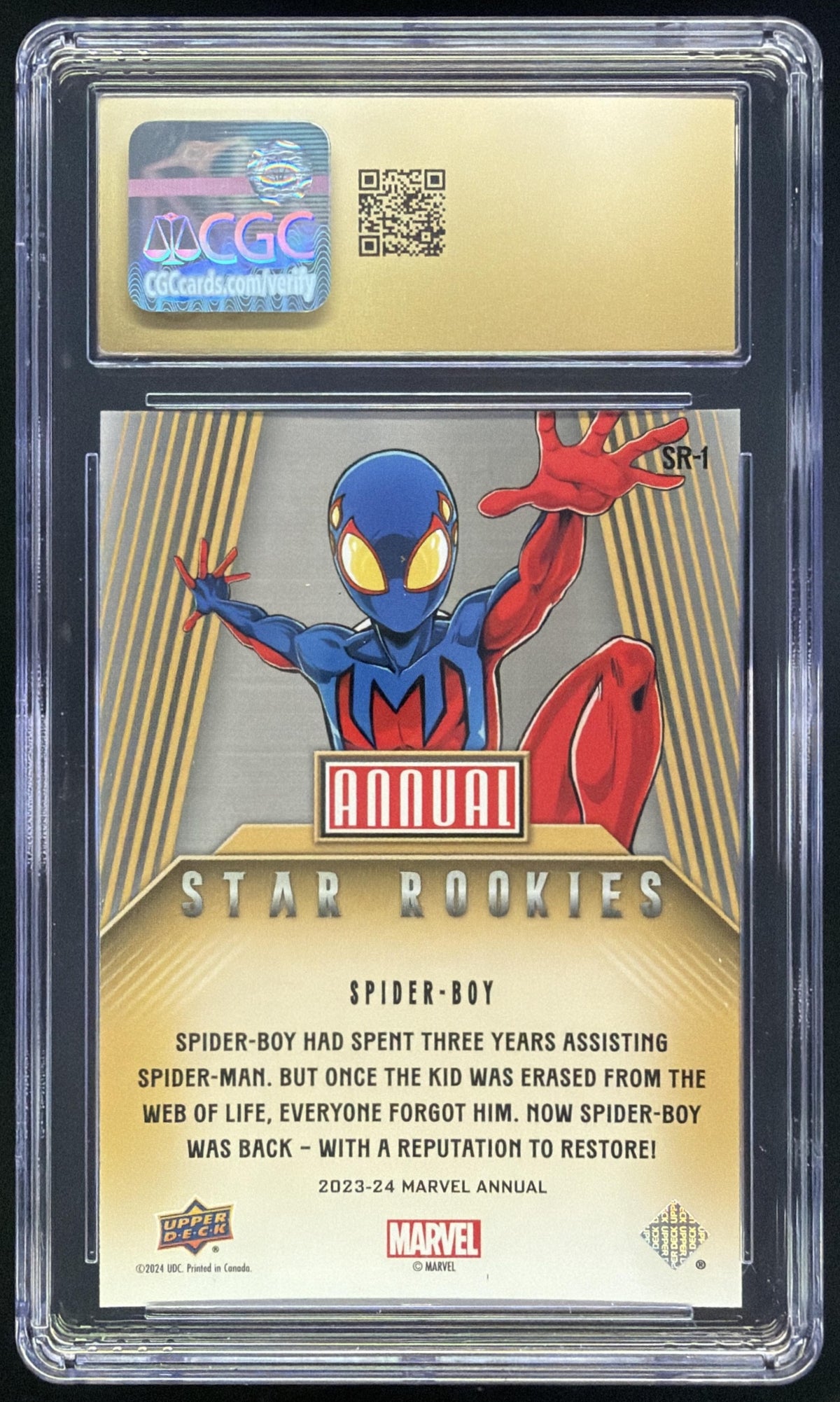 2023-24 Upper Deck Marvel Annual Spider-Boy Star Rookies #SR-1 CGC 10