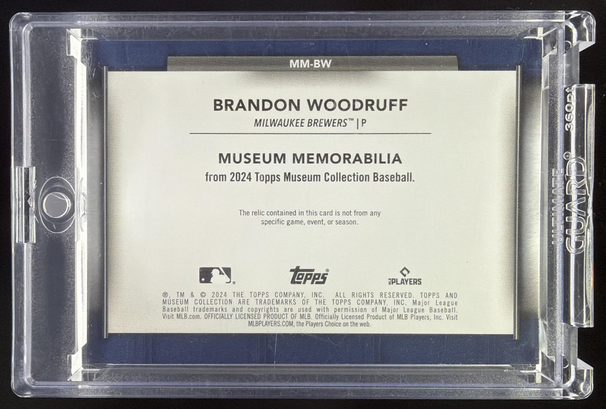 2024 Topps Museum Collection Brandon Woodruff Memorabilia 1/1 #MM-BW Brewers