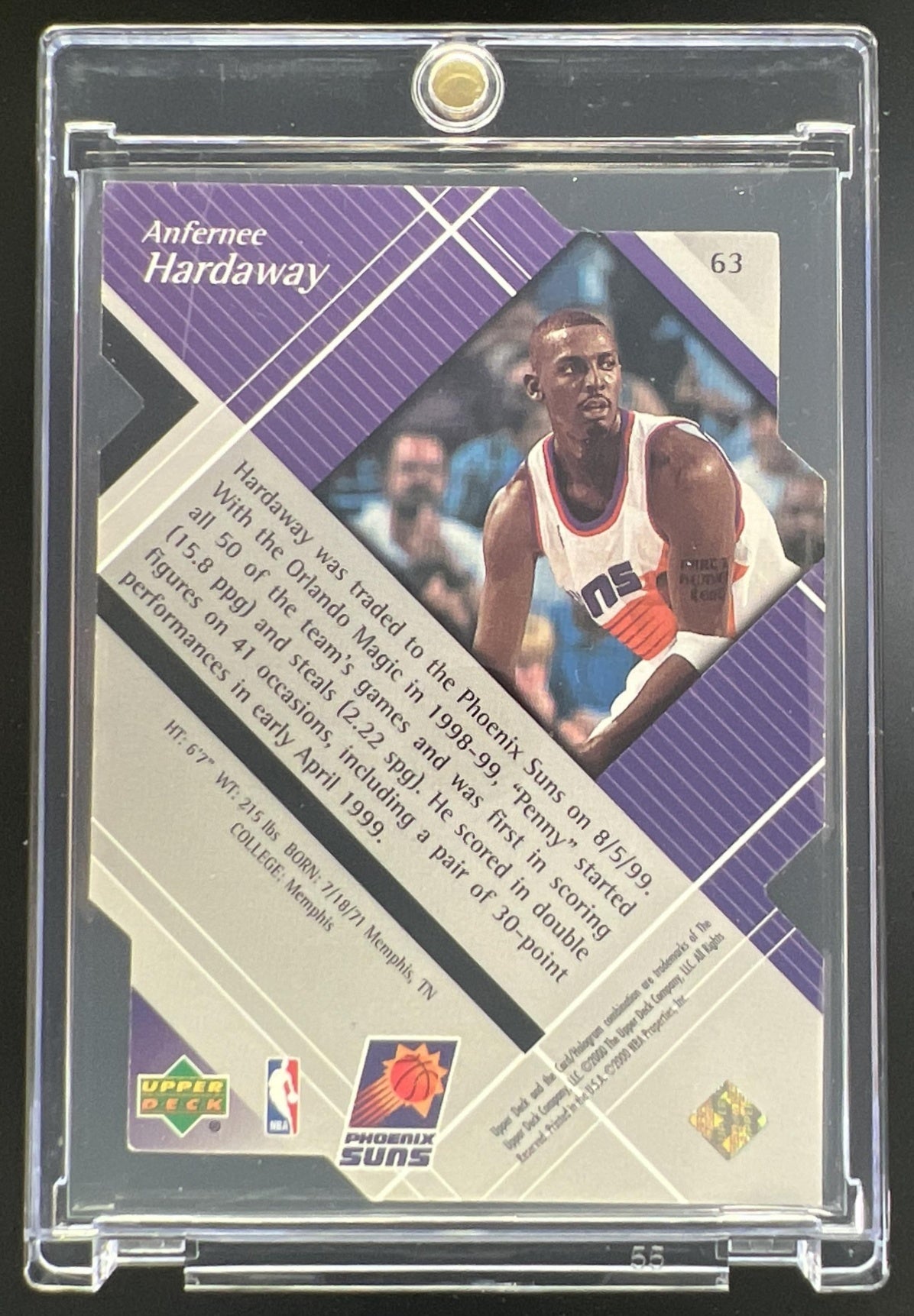 2000-01 Upper Deck Black Diamond Anfernee Hardaway Final Cut /100 #63