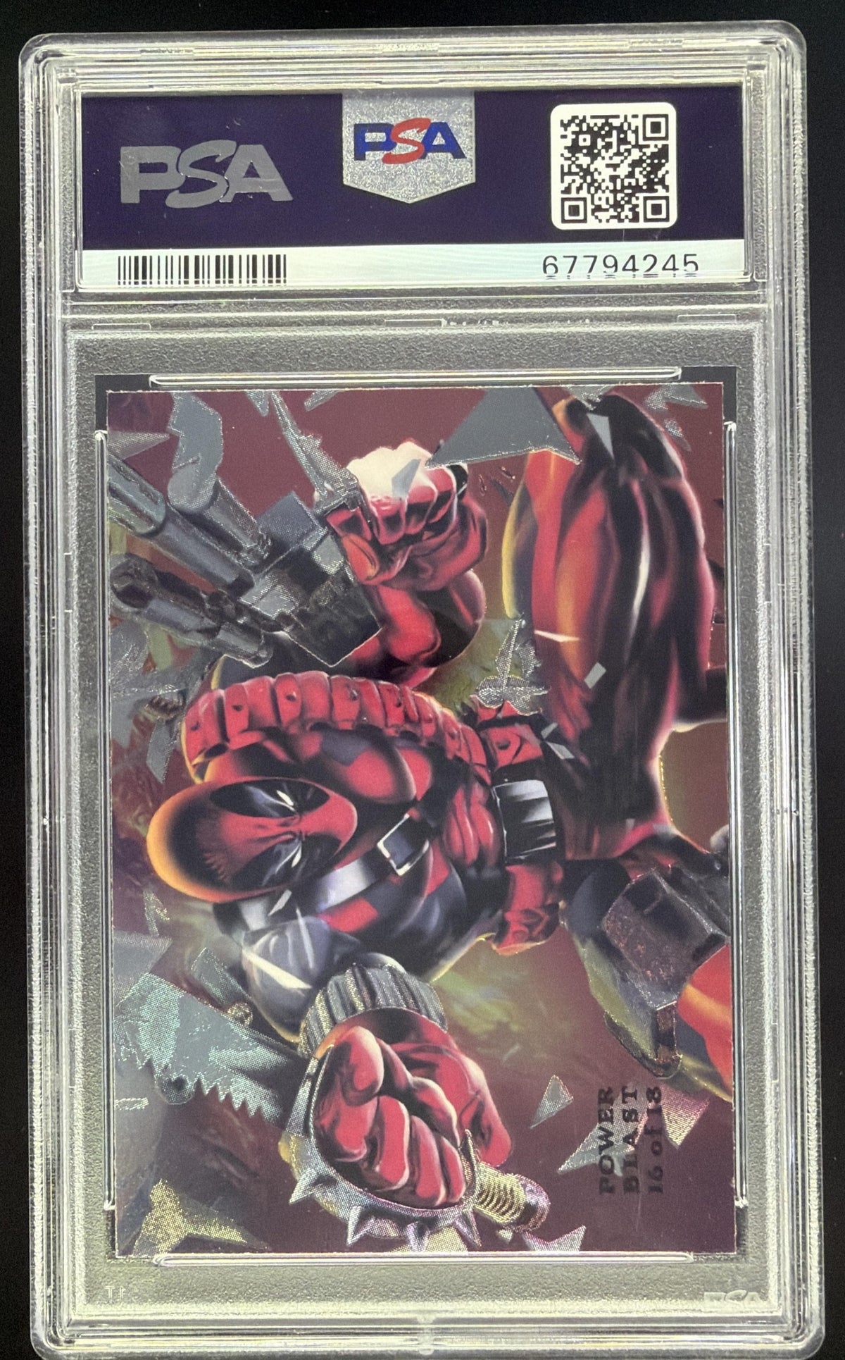 1994 Fleer Flair Marvel Annual Deadpool Universe PowerBlast #16 PSA 9 SC7