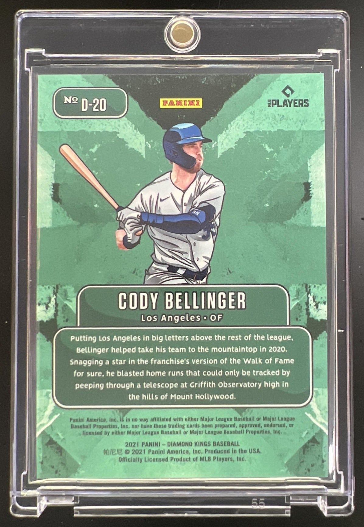2021 Panini Diamond Kings Cody Bellinger Downtown #D-20 Los Angeles Dodgers