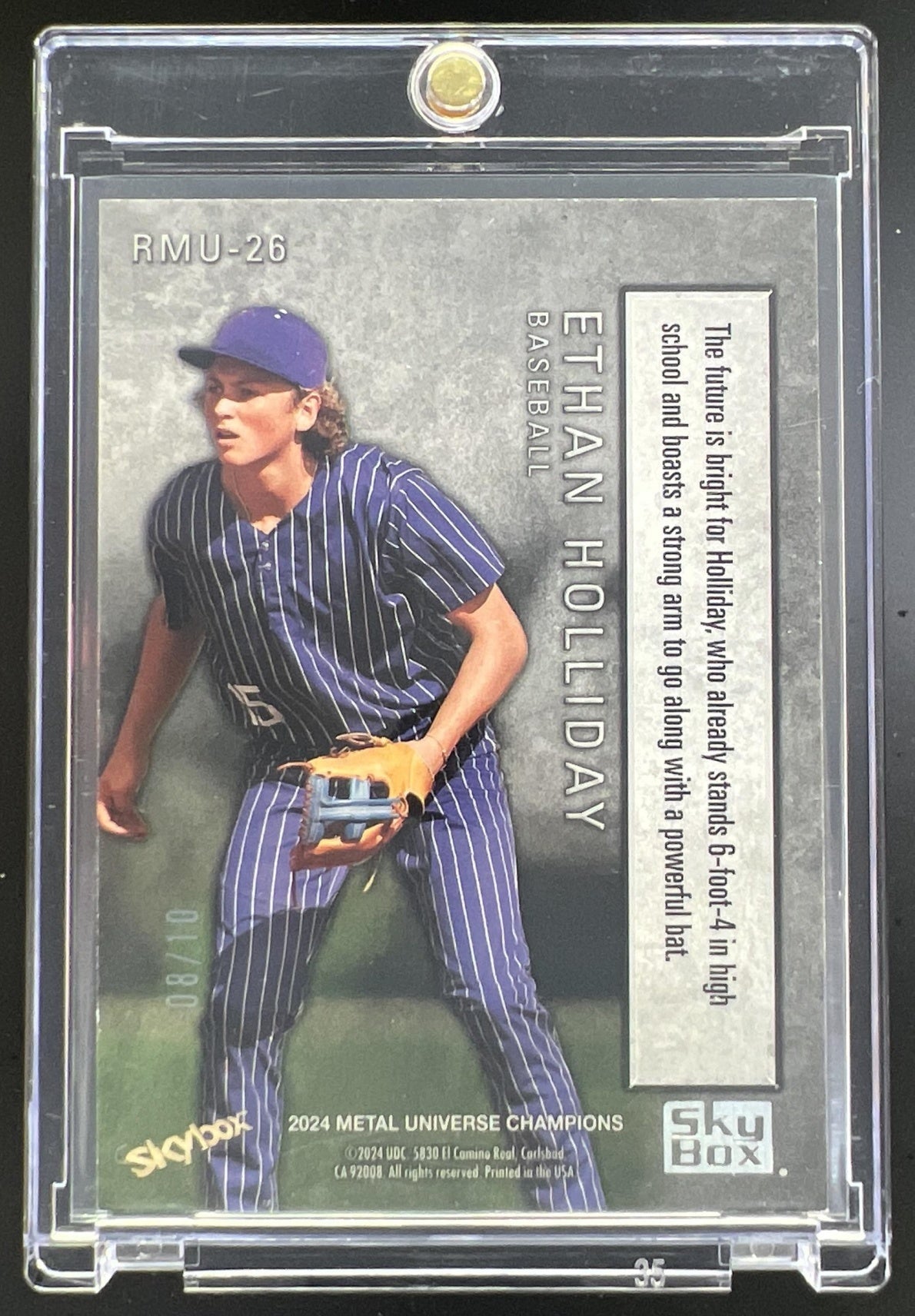 2024 Upper Deck SkyBox Metal Universe Champions Ethan Holliday Green Precious Metal Gems /10 #RMU-26