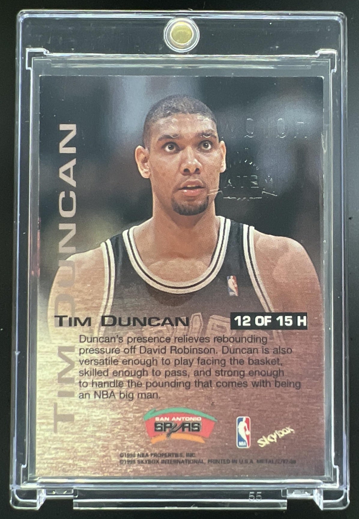 1998-99 Skybox Metal Universe Tim Duncan Hardware #12