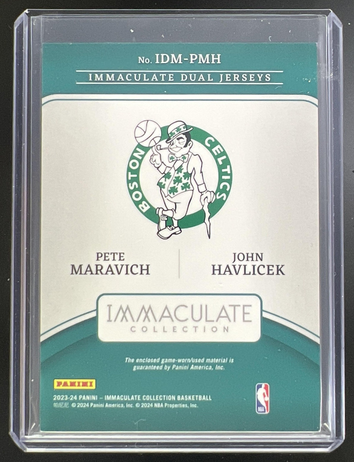 2023 Panini Immaculate Pete Maravich John Havlicek Dual Memorabilia /10 #IDM-PMH