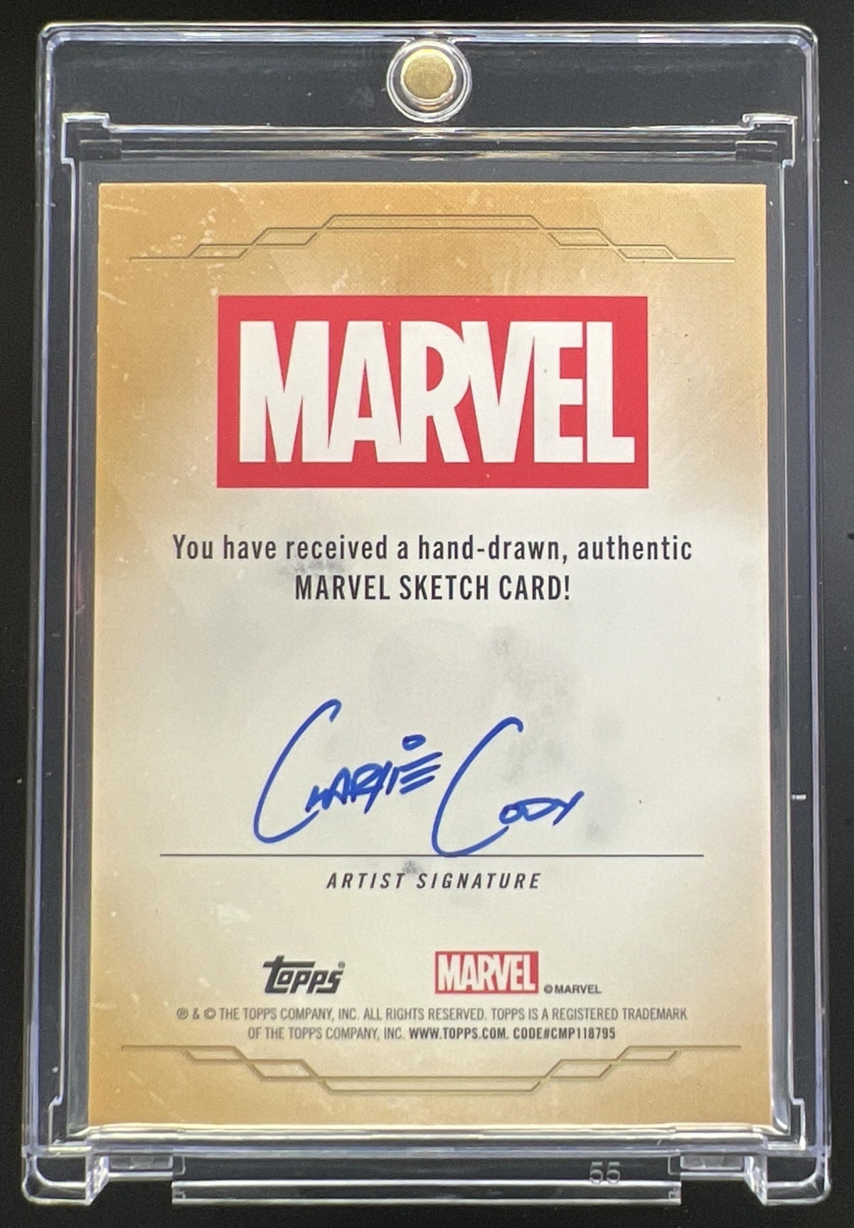 2025 Topps Marvel Comic Book Heroes Spider-Man Sketch 1/1 Gold Foil Charlie Cody