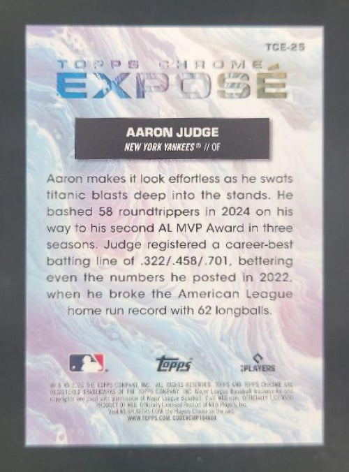 2025 Topps Chrome Aaron Judge Expose Red Refractor /5 #TCE-25 New York Yankees