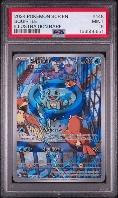 2024 POKEMON SCR EN-STELLAR CROWN #148 SQUIRTLE ILLUSTRATION RARE PSA 9 SC1