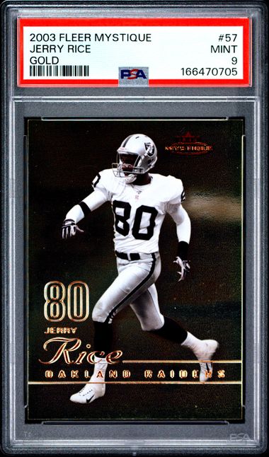 2003 FLEER MYSTIQUE #57 JERRY RICE GOLD PSA 9