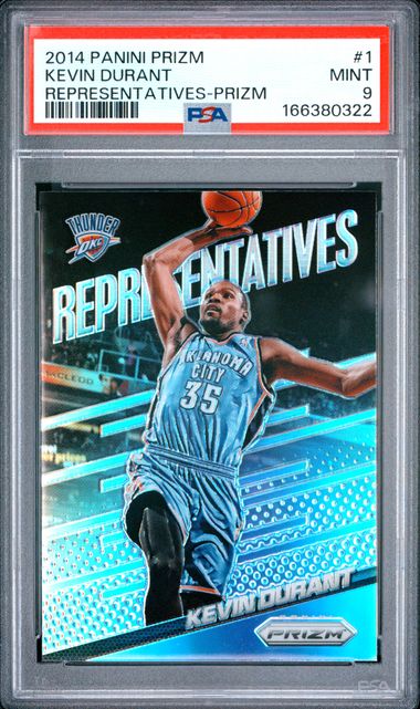 2014 PANINI PRIZM REPRESENTATIVES #1 KEVIN DURANT REPRESENTATIVES-PRIZM PSA 9 JR9272-53