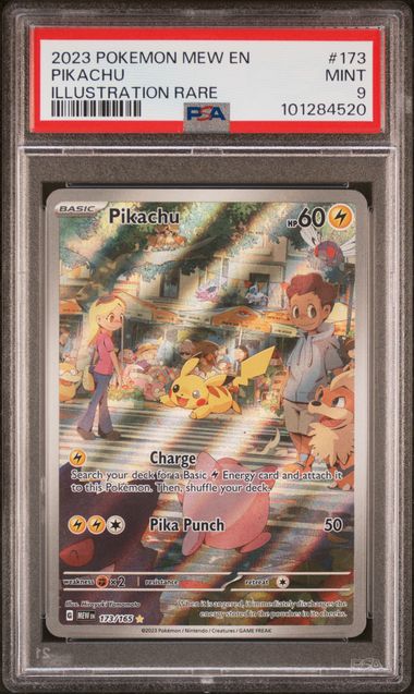 2023 POKEMON MEW EN-151 #173 PIKACHU ILLUSTRATION RARE PSA 9 SC1