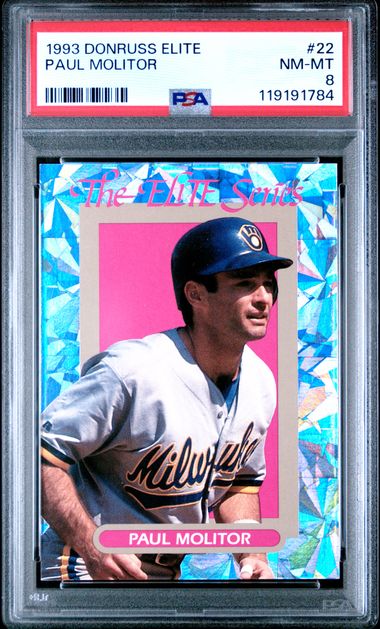 1993 DONRUSS ELITE #22 PAUL MOLITOR PSA 8