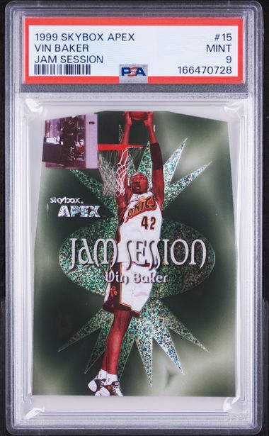 1999 SKYBOX APEX JAM SESSION #15 VIN BAKER JAM SESSION PSA 9