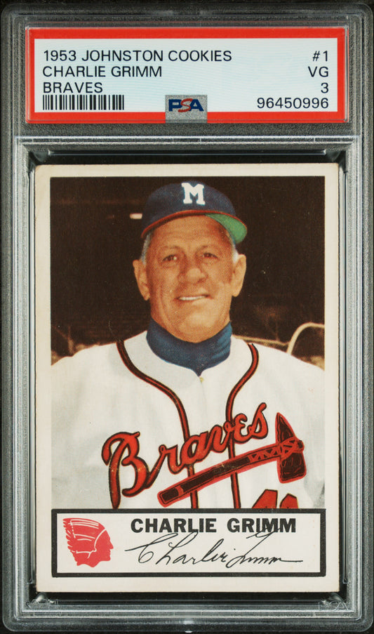 1953 Johnston Cookies Milwaukee Braves Complete PSA Graded Set