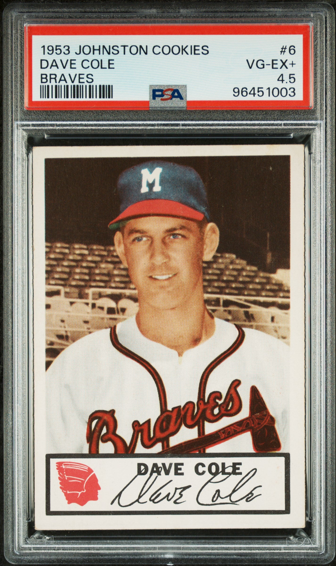 1953 Johnston Cookies Milwaukee Braves Complete PSA Graded Set