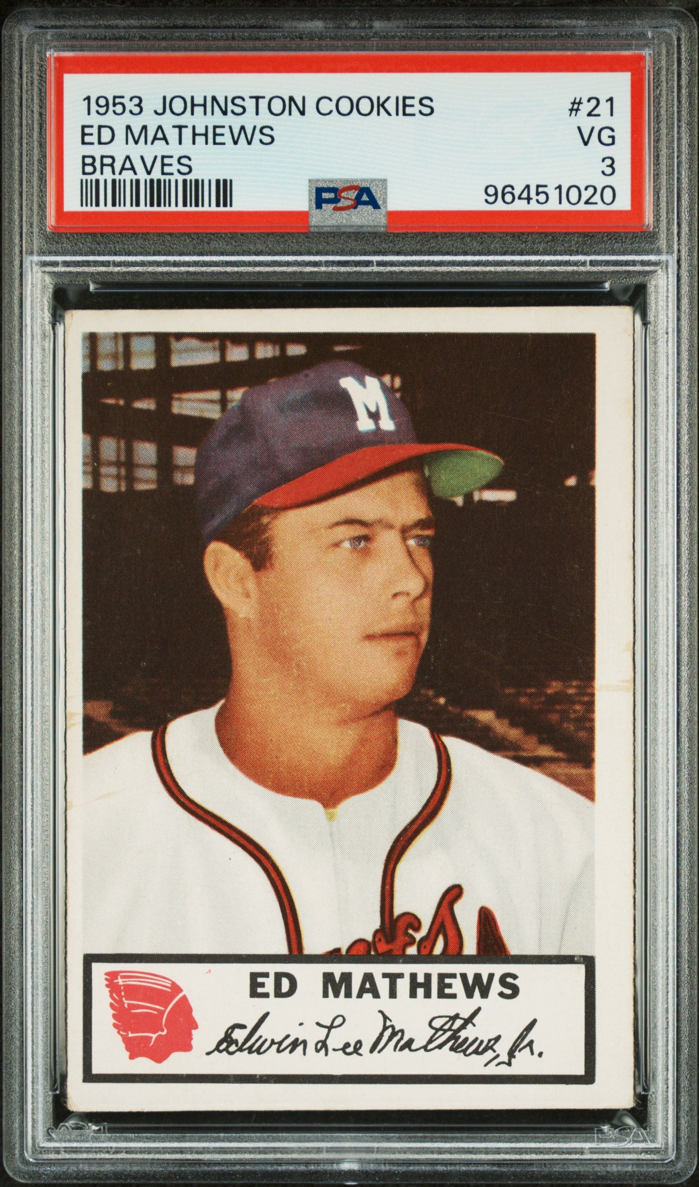 1953 Johnston Cookies Milwaukee Braves Complete PSA Graded Set