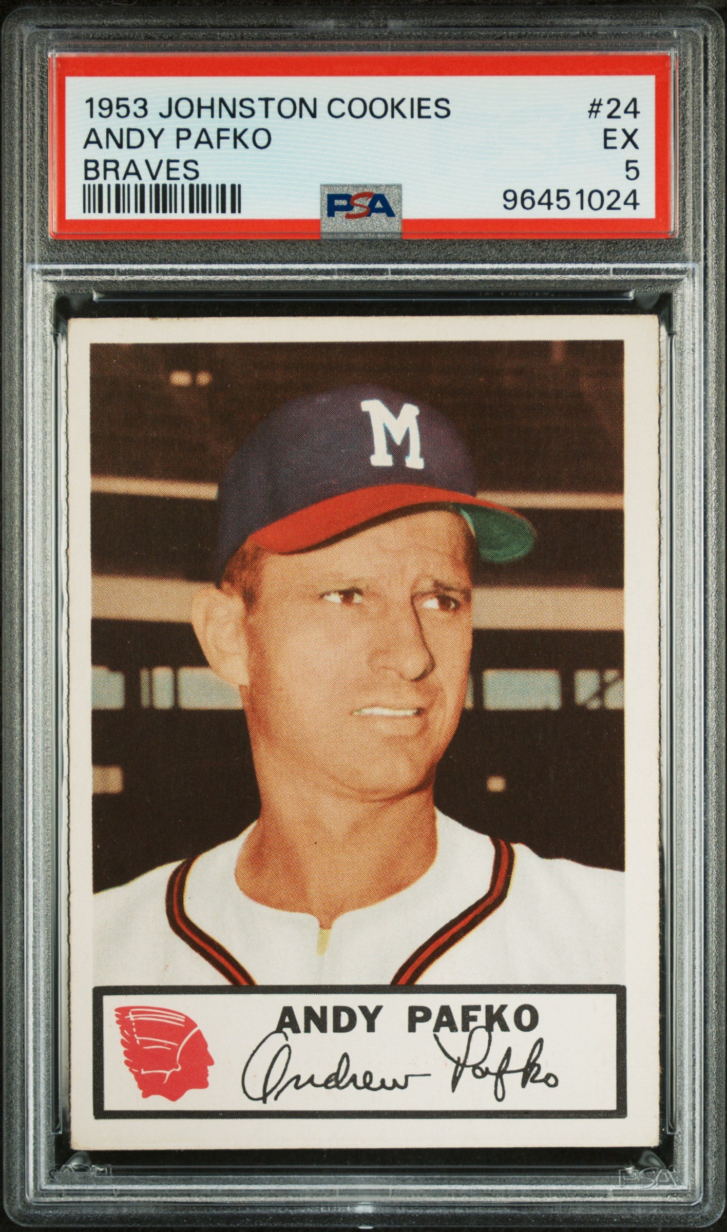 1953 Johnston Cookies Milwaukee Braves Complete PSA Graded Set