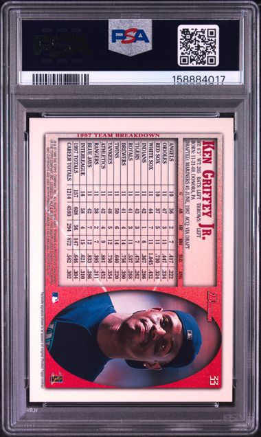 1998 BOWMAN #33 KEN GRIFFEY JR. INTERNATIONAL PSA 9 SC4