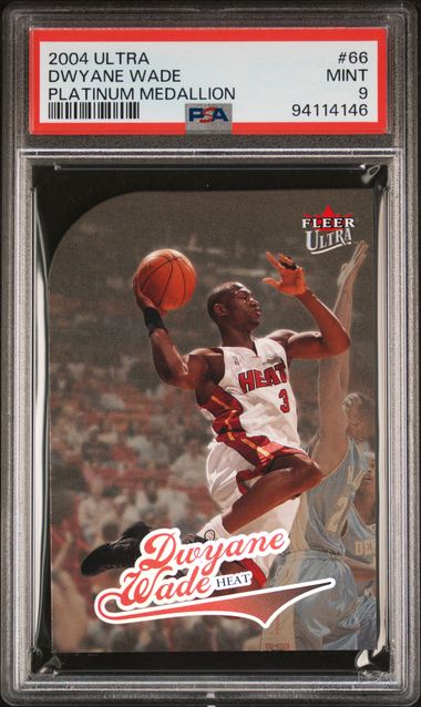 2004 Fleer Ultra Dwyane Wade Platinum Medallion 010/100 #66 PSA 9