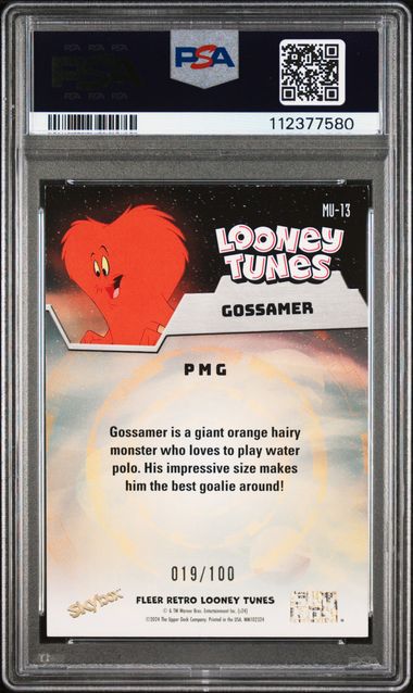 2024 FLEER RETRO LOONEY TUNES METAL UNIVERSE #13 GOSSAMER METAL UNIVERSE-PMG RED PSA 7 SC8