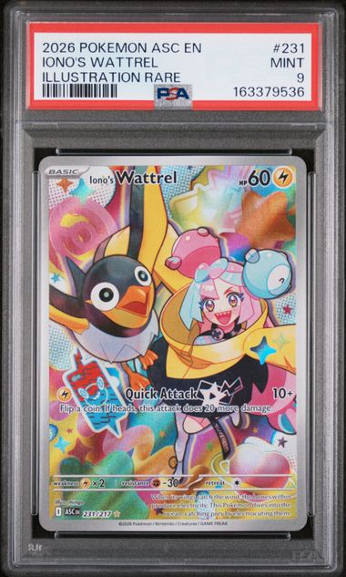 2026 POKEMON ASC EN-ASCENDED HEROES #231 IONO'S WATTREL ILLUSTRATION RARE