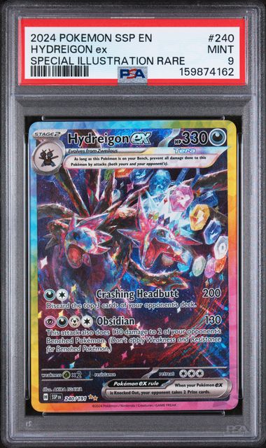 2024 POKEMON SSP EN-SURGING SPARKS #240 HYDREIGON ex SPECIAL ILLUSTRATION RARE PSA 9 Sc1