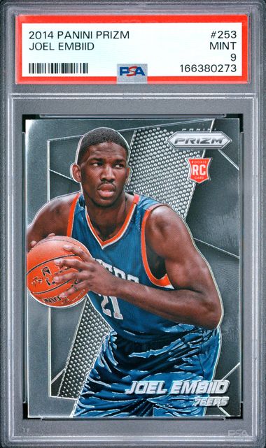 2014 PANINI PRIZM #253 JOEL EMBIID PSA 9 JR9272-83