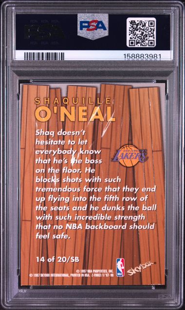 1997 SKYBOX Z-FORCE BOSS #14 SHAQUILLE O'NEAL SUPER BOSS