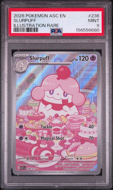 2026 POKEMON ASC EN-ASCENDED HEROES #236 SLURPUFF ILLUSTRATION RARE PSA 9 SC1