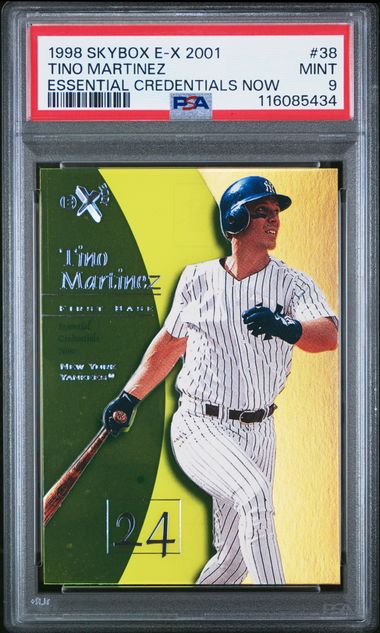 1998 SkyBox E-X 2001 Tino Martinez Essential Credentials Now 07/38 #38 PSA 9