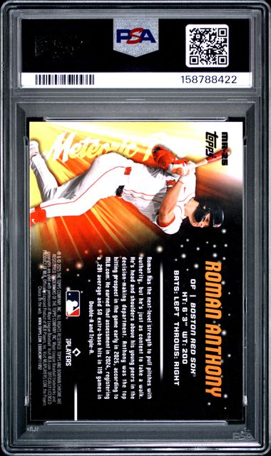 2025 BOWMAN CHROME MEGA BOX METEORIC RISE #25 ROMAN ANTHONY PSA 9 SC4