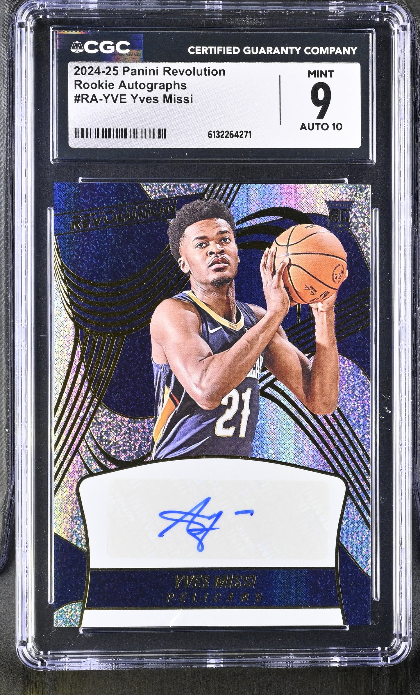 2024-25 Panini Revolution Basketball Yves Missi Rookie Auto #RA-YVE CGC 9