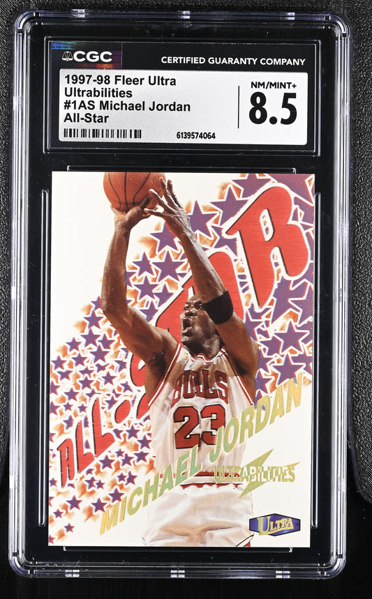 1997-98 Fleer Ultra Michael Jordan Ultrabilities All-Star #1AS CGC 8.5