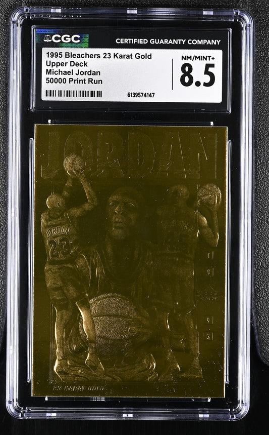 1995 Bleachers 23 Karat Gold Michael Jordan 50,000 Print Run - (35,356/50,000) CGC 8.5
