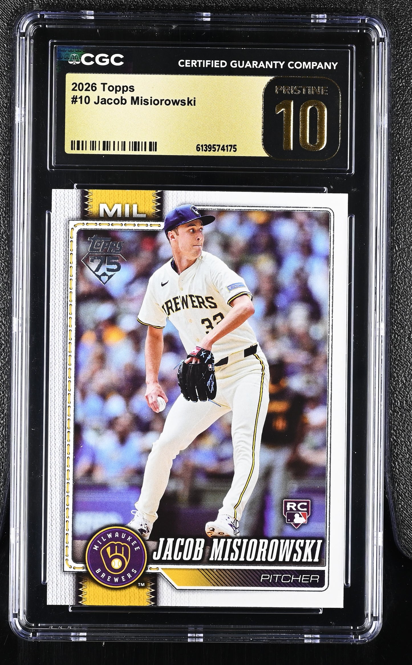 2026 Topps Series 1 Baseball Jacob Misiorowski RC #10 CGC Pristine 10