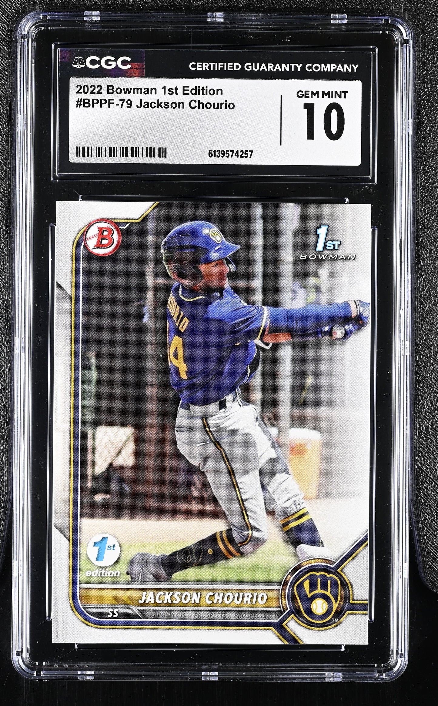 2022 Bowman 1st Edition Jackson Chourio #BPPF-79 CGC 10