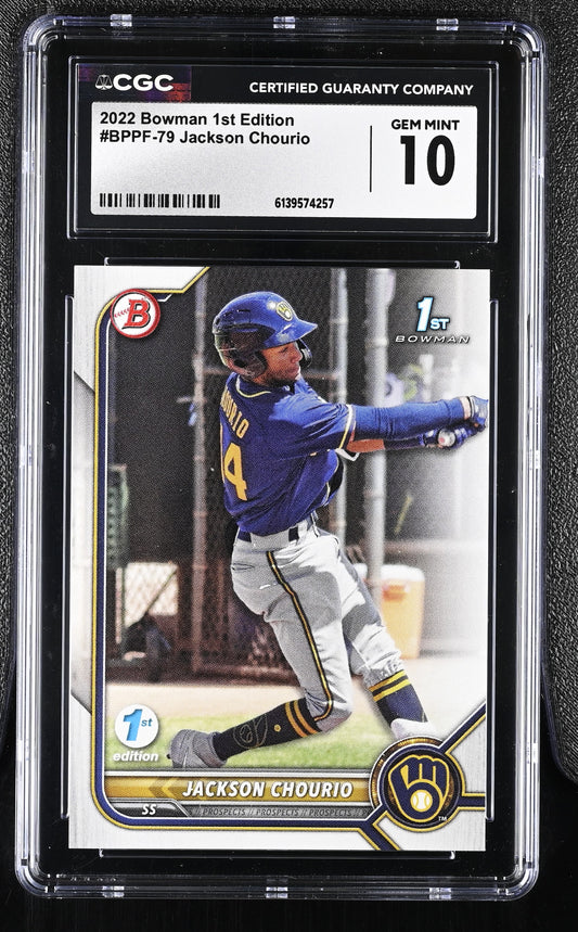 2022 Bowman 1st Edition Jackson Chourio #BPPF-79 CGC 10