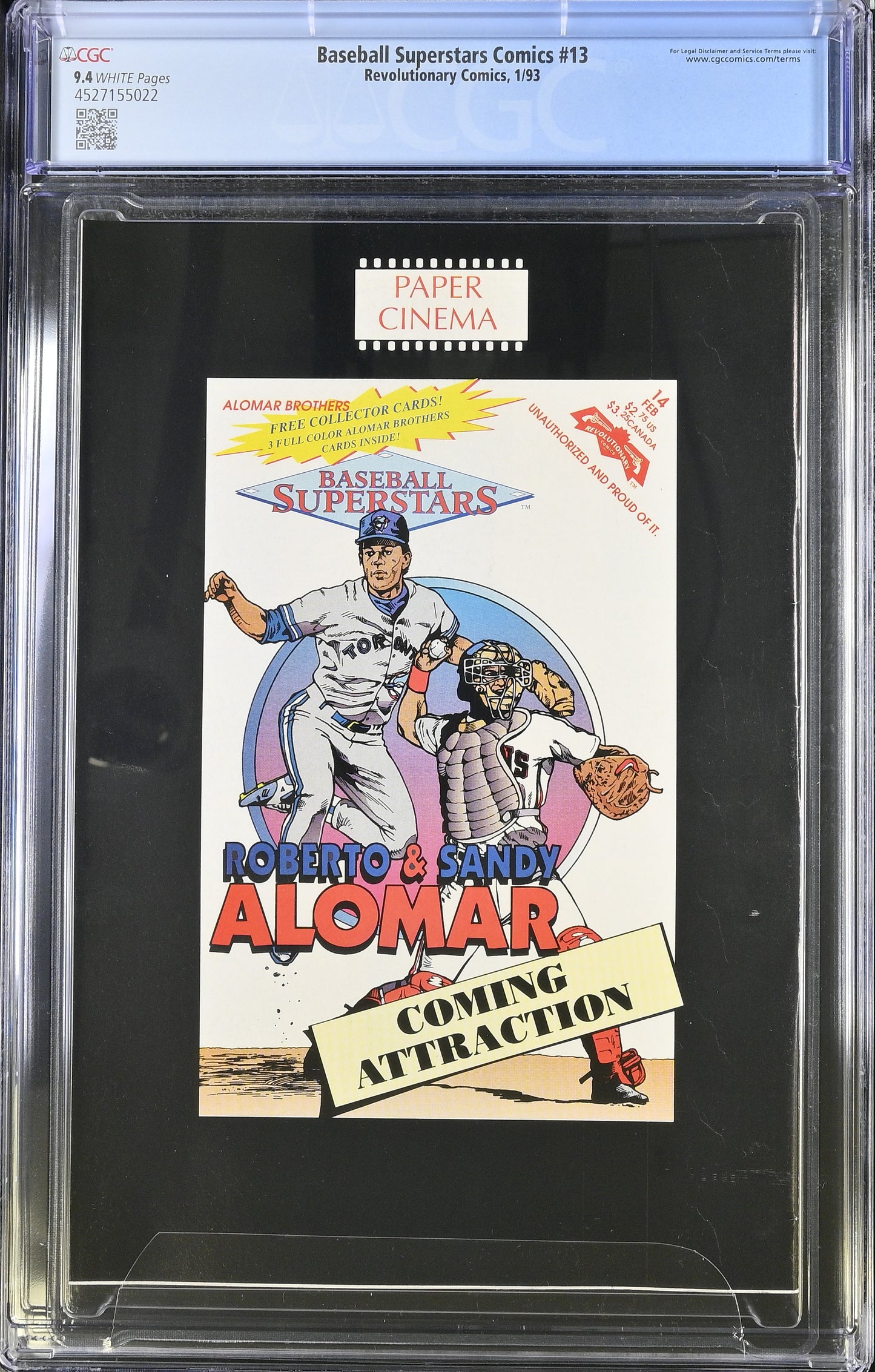1993 Baseball Superstars Comics Kirby Puckett #13 Revolutionary Comics 1/93 CGC 9.4