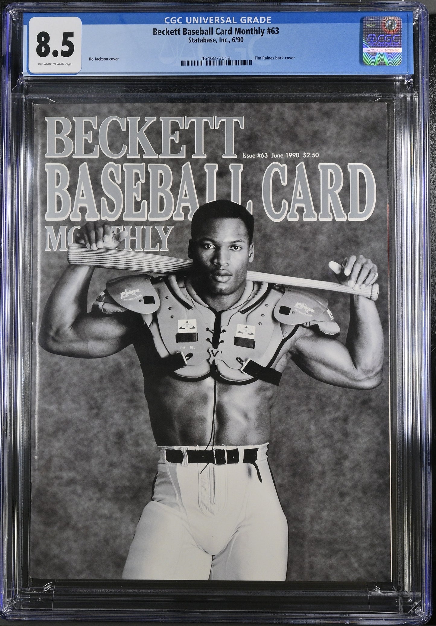 1990 Beckett Baseball Card Monthly #63 Statabase Inc 6/90 CGC 8.5
