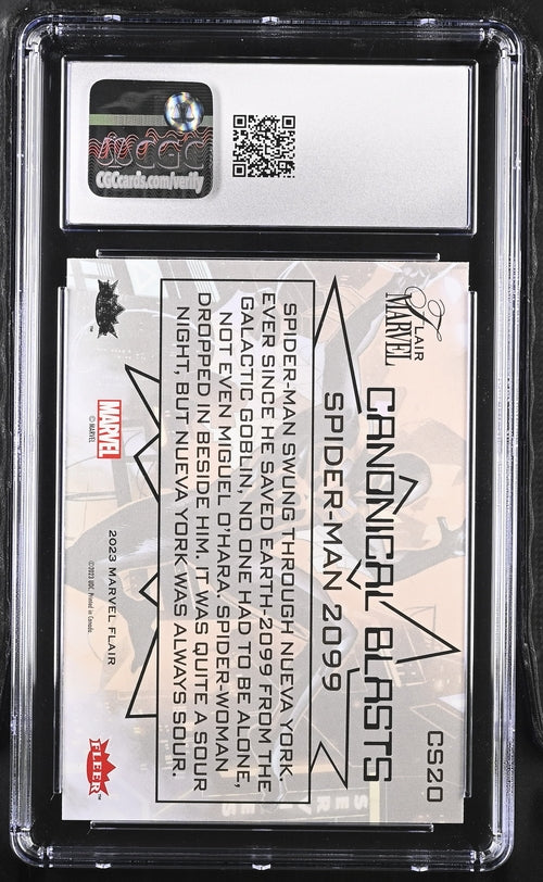 Spider-Man 2099 Marvel Flair (2024) #CS20 Canonical Blasts Spider-Man CGC 10 SC7