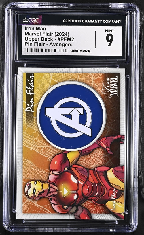 Iron Man 2024 Marvel Flair #PFM2 Pin Flair - Avengers CGC 9 SC7