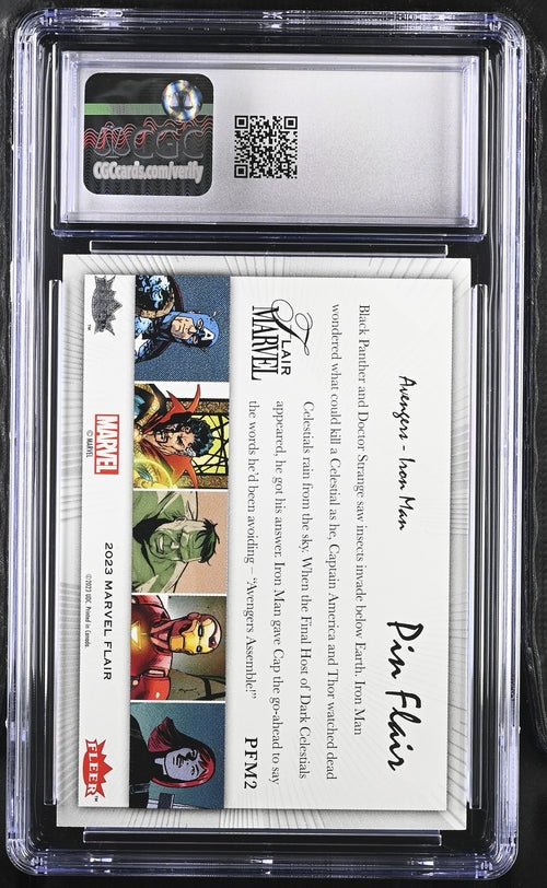 Iron Man 2024 Marvel Flair #PFM2 Pin Flair - Avengers CGC 9 SC7