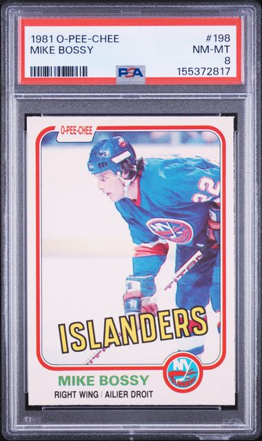 1981 O-PEE-CHEE #198 MIKE BOSSY PSA 8