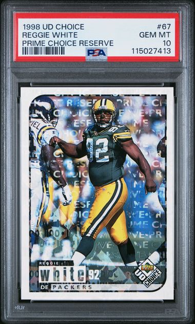 1998 Upper Deck Choice Reggie White Prime Choice Reserve 100/100 #67 PSA 10